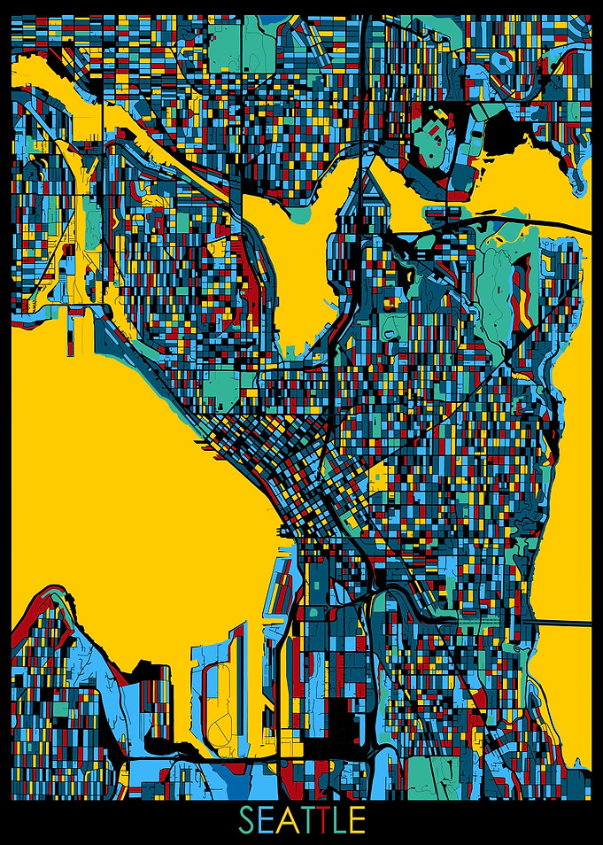 seattle map retro 4