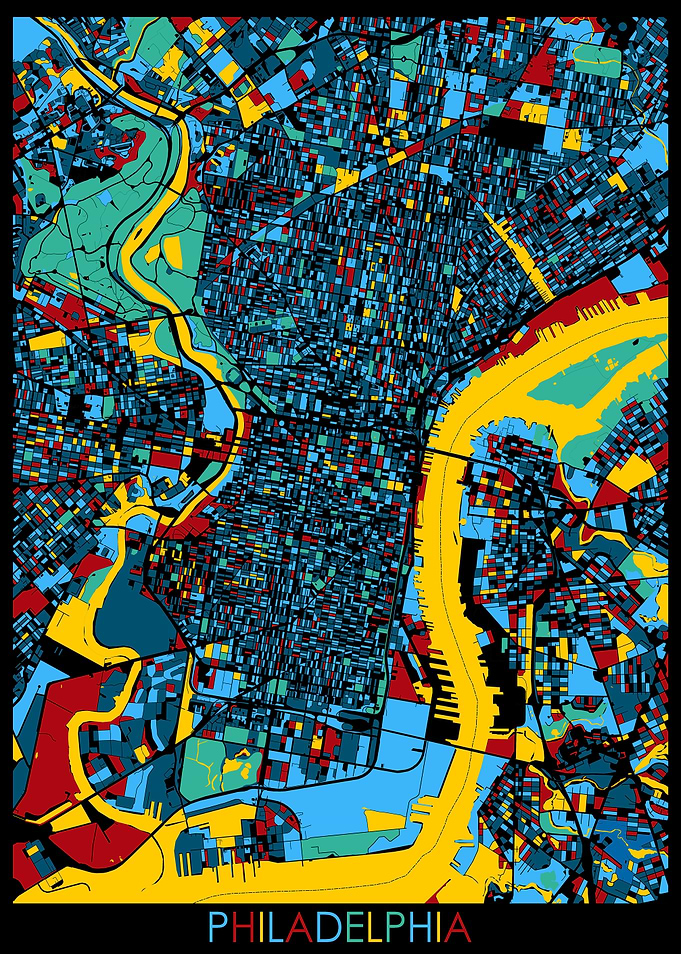 philadelphia map retro 4