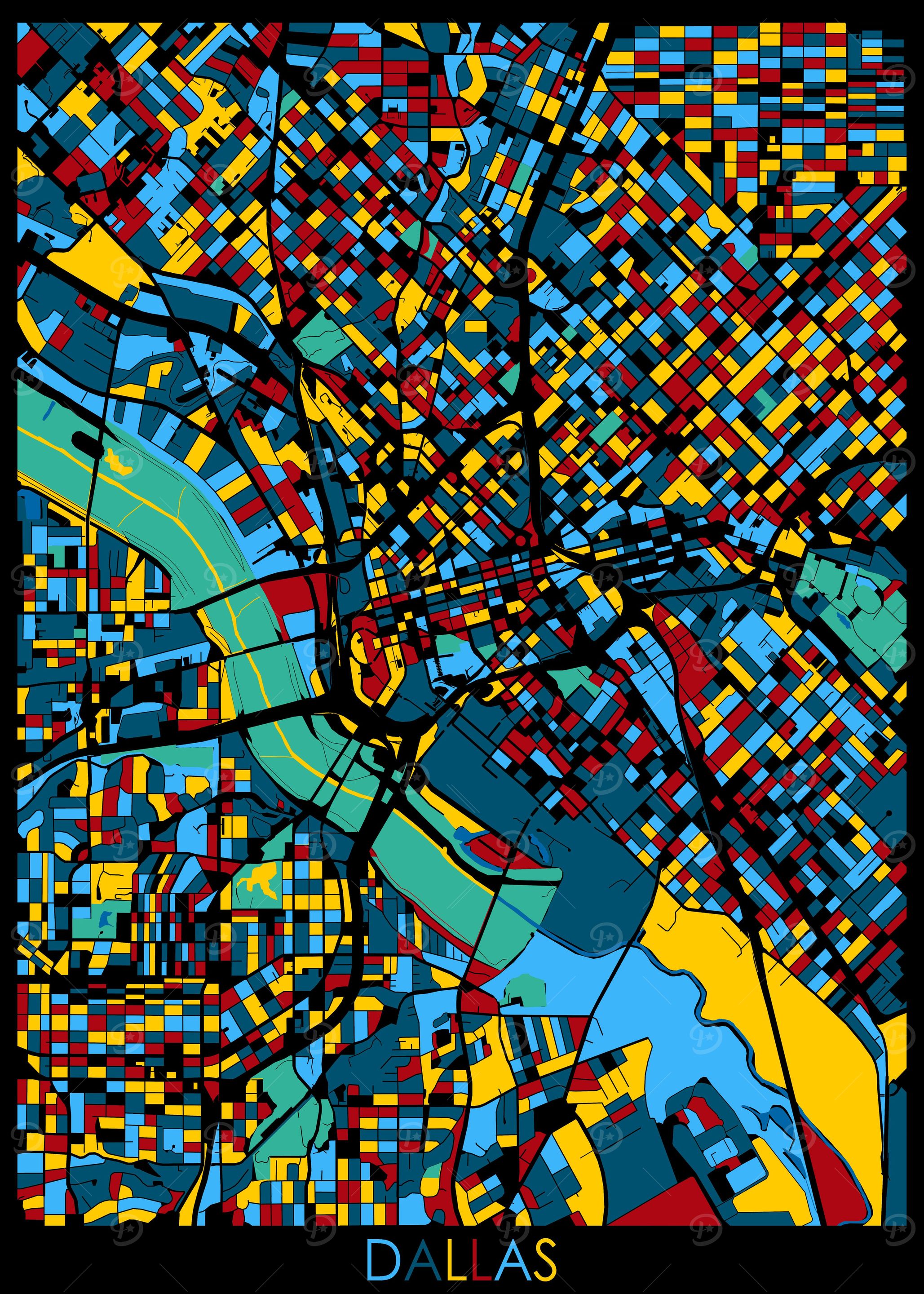 dallas map retro 4