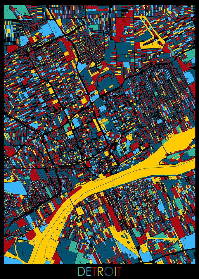 detroit map retro 4