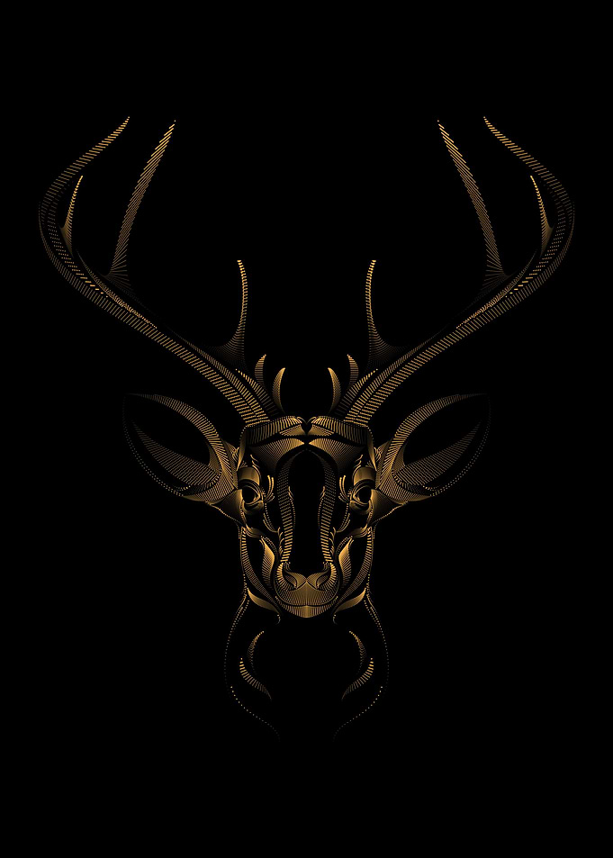 DEER GOLD VECTOR ANIMALS