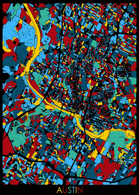 austin map retro 4