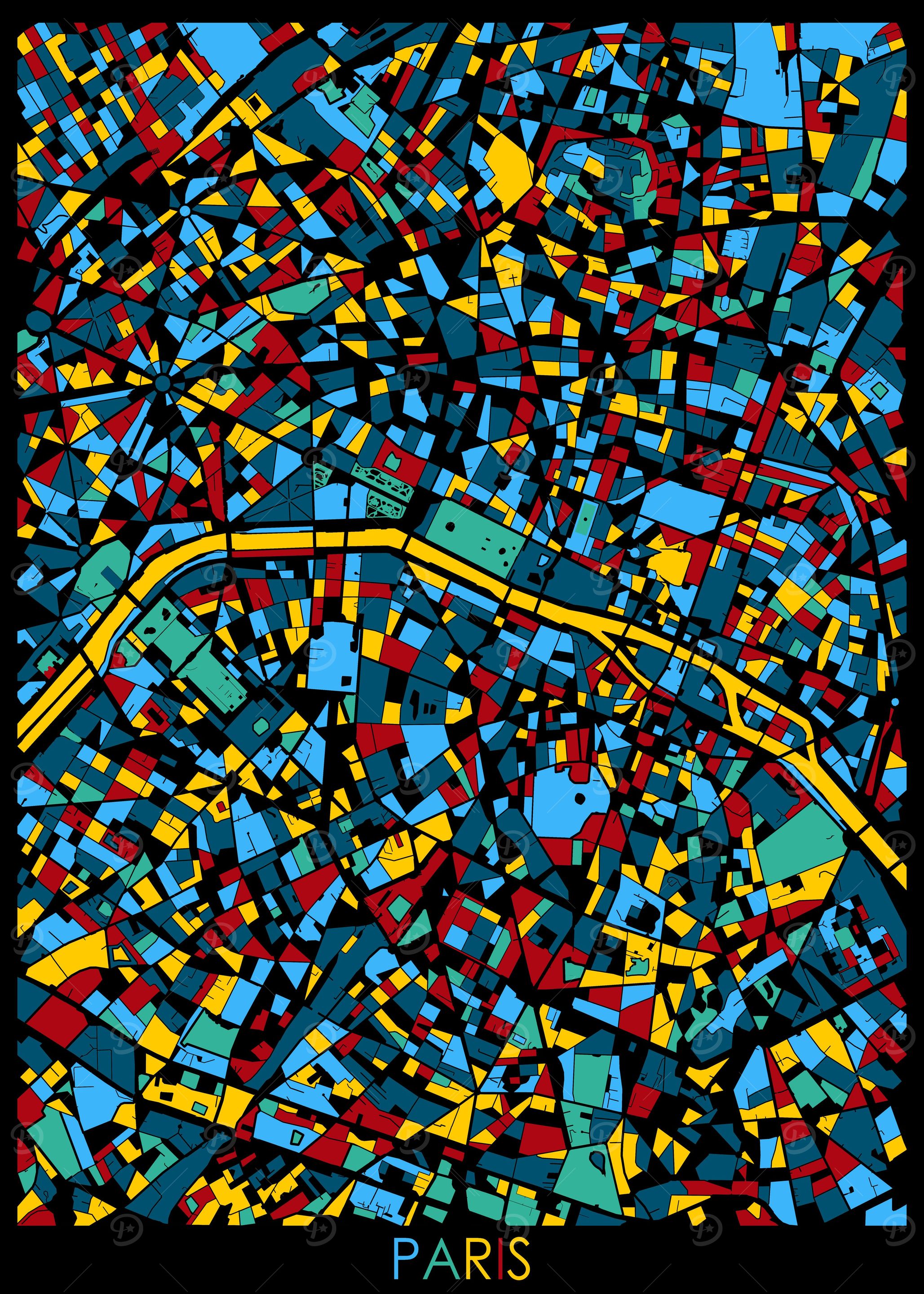 paris map retro 4