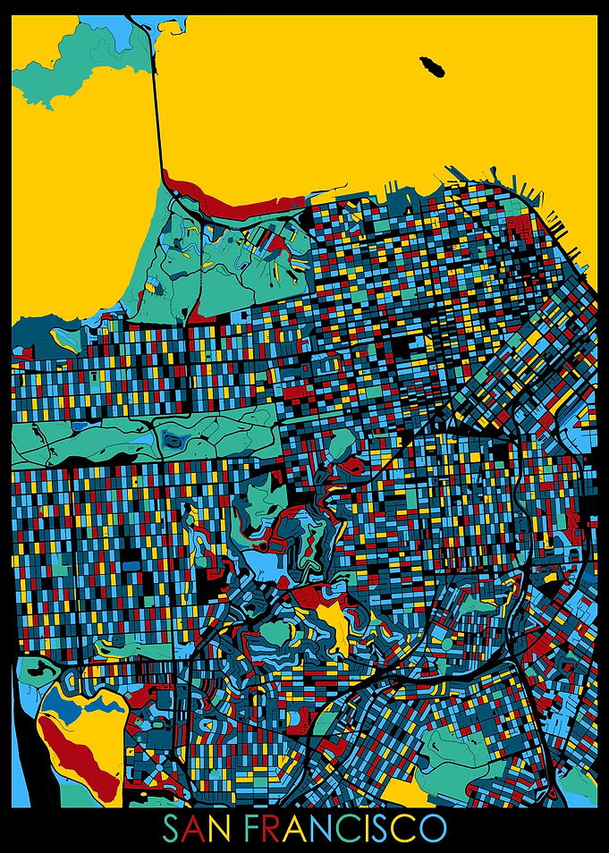 san francisco map retro 4