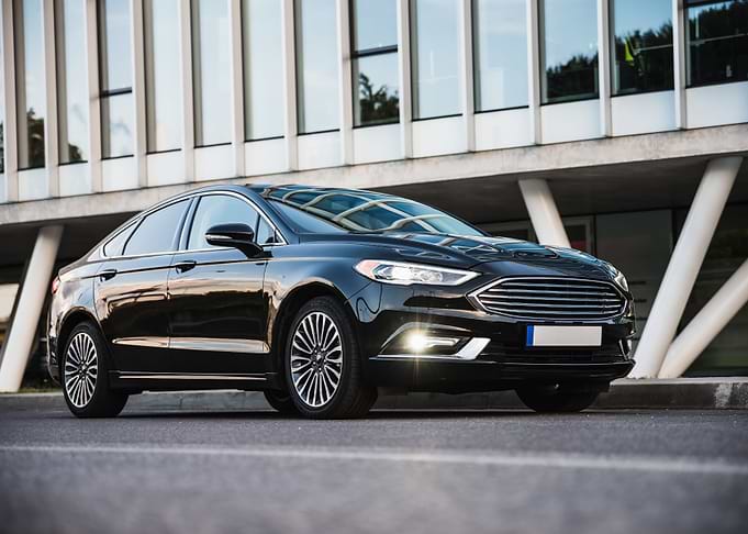 Black sedan