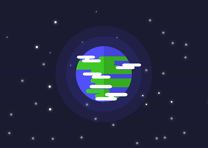 Earth flat design