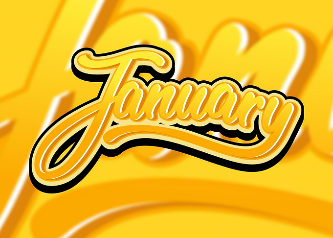 JANUARY TYPOGRAPHY