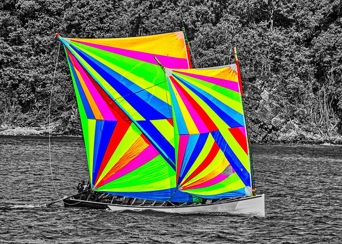 Color splash boat
