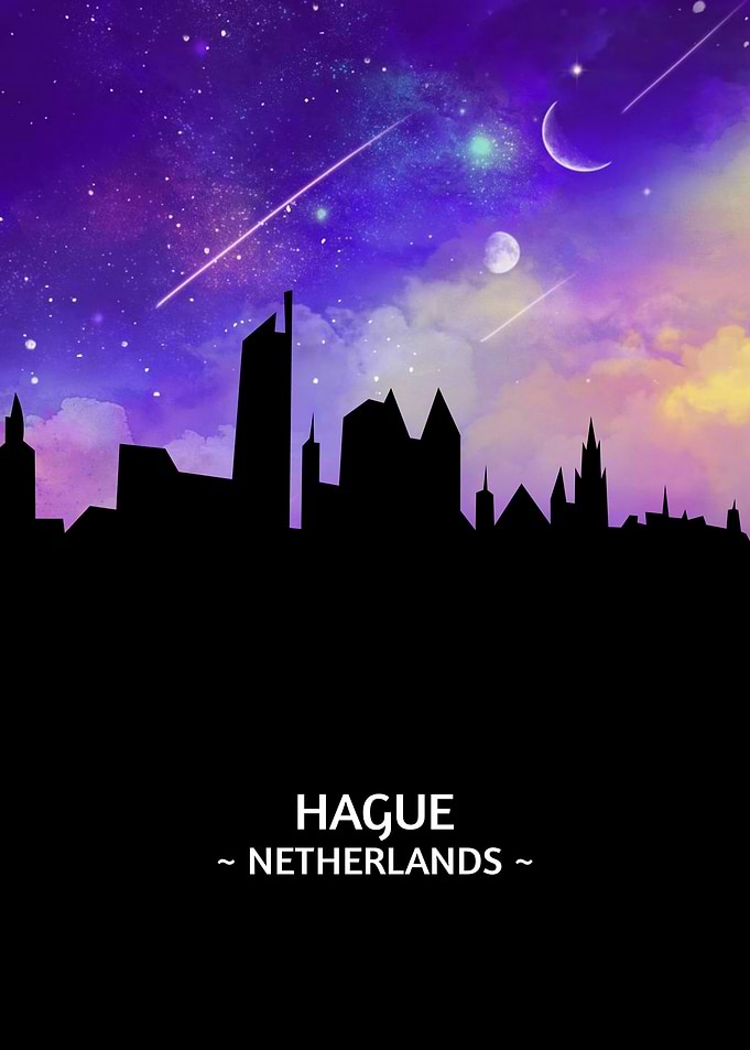 Hague Netherlands Skyline