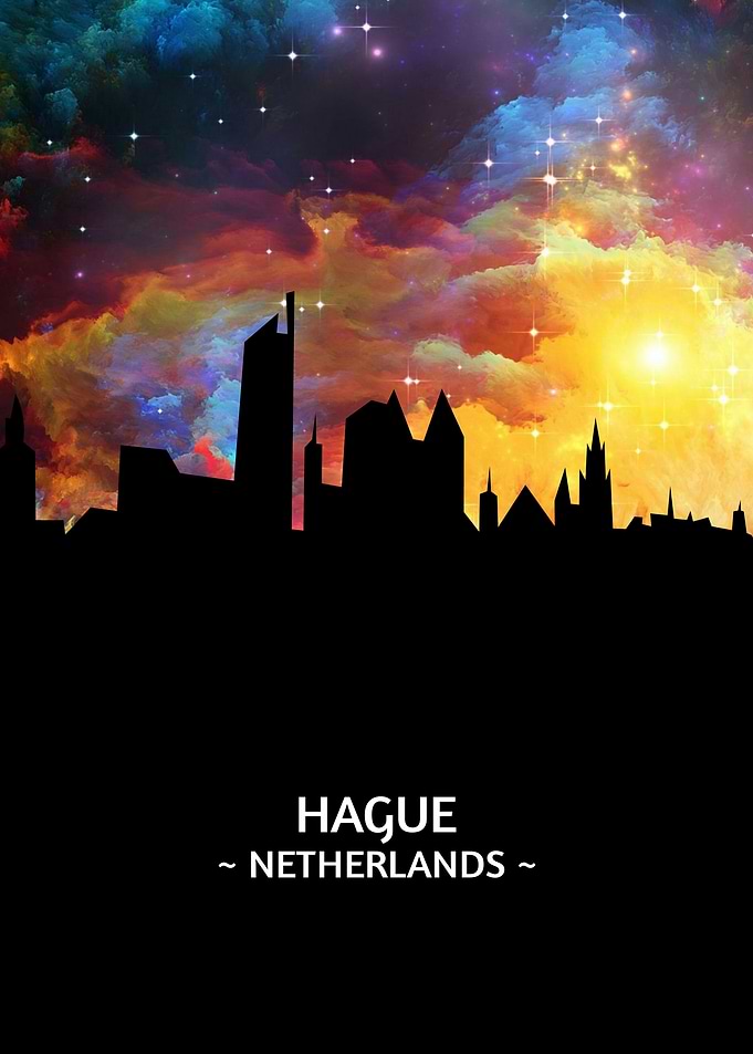 Hague Netherlands Skyline
