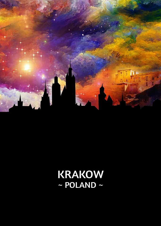 Krakow Poland Skyline