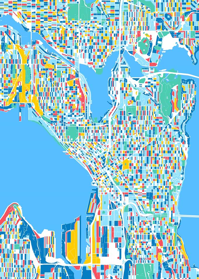 seattle map retro 5