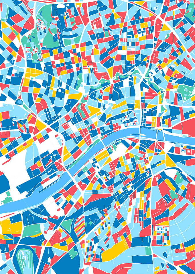 frankfurt map retro 5