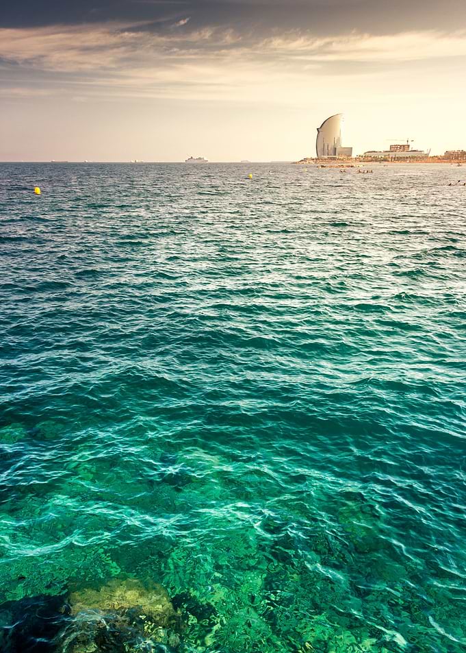 Barcelona beach in summer