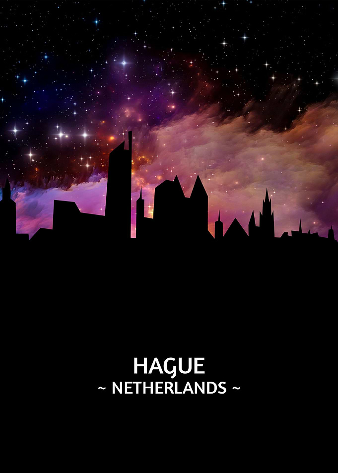 Hague Netherlands Skyline