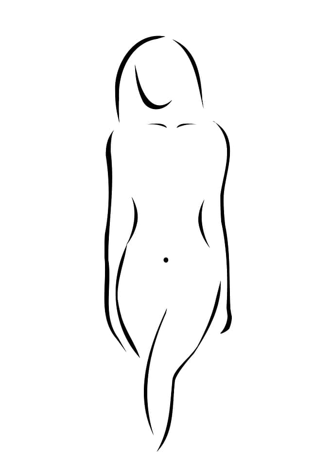 Abstract nude woman