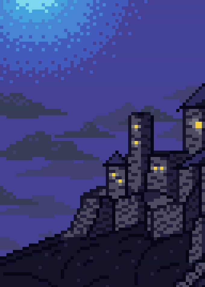 Pixel Night in the Castle