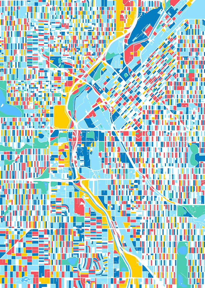 denver map retro 5