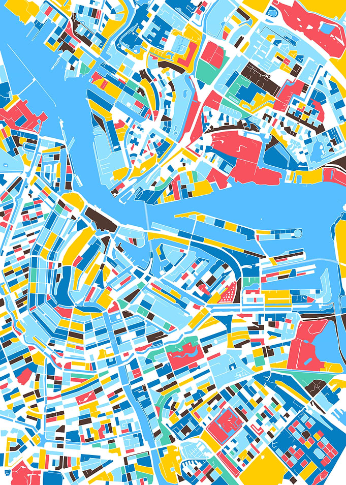 amsterdam map retro 5