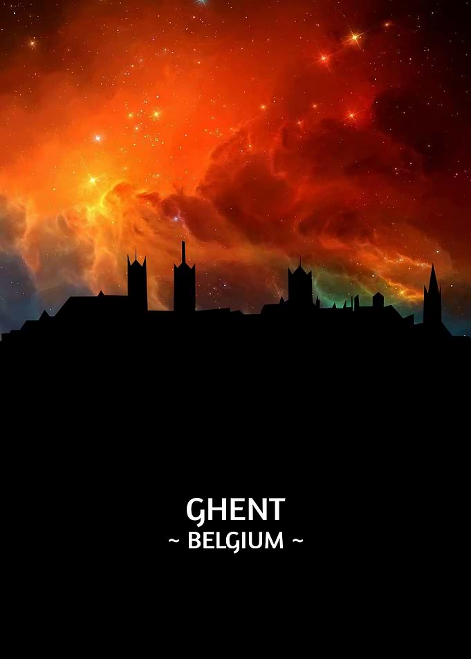 Ghent Belgium Skyline