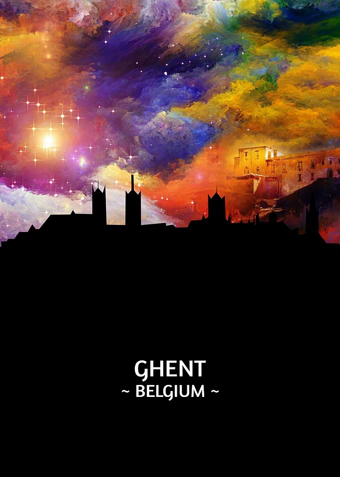 Ghent Belgium Skyline