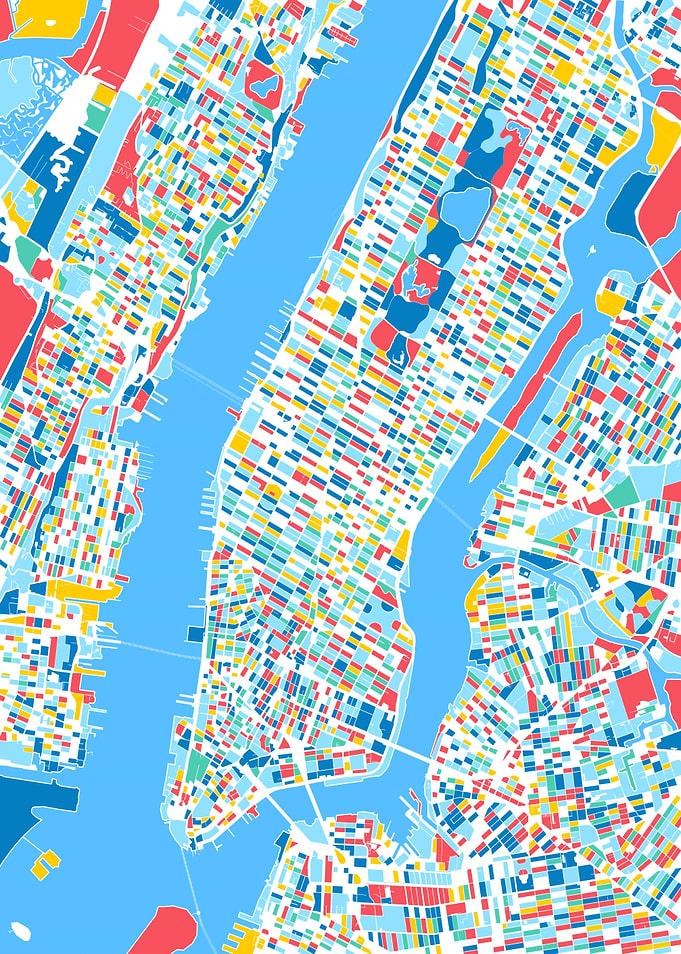 new york map retro 5