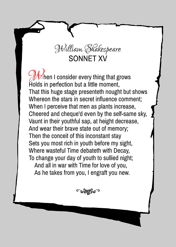Shakespeare Sonnet 15