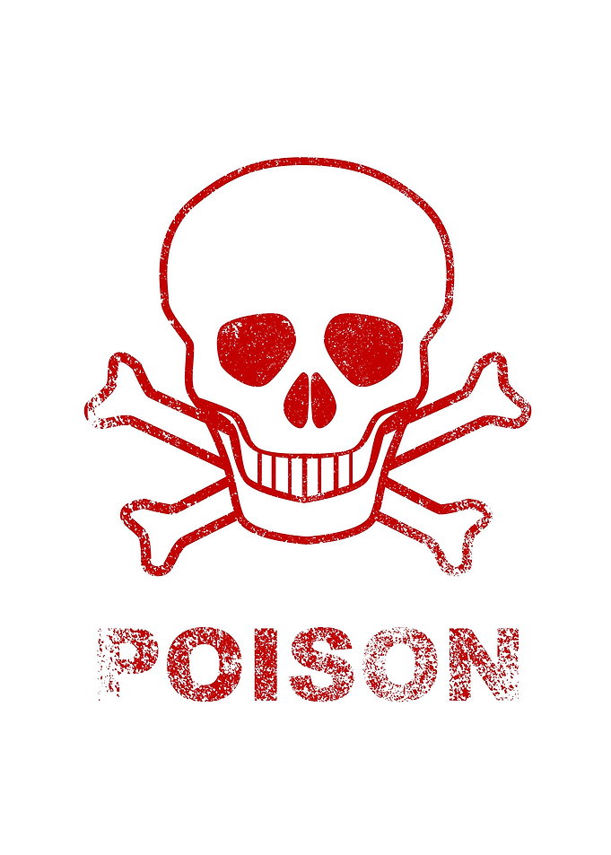 Poison Red Ink Stamp