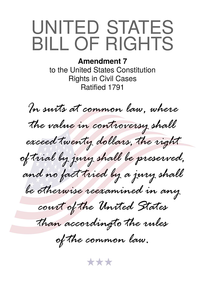 USA Bill Of Rights 7