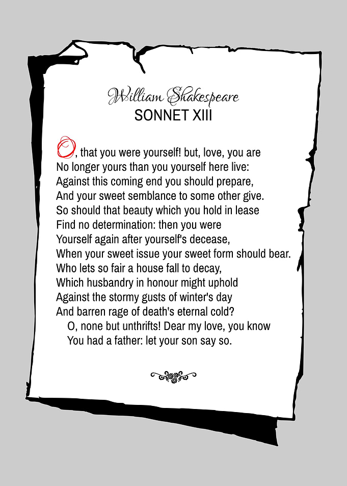 Shakespeare Sonnet 13