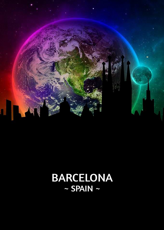 Barcelona Spain Skyline