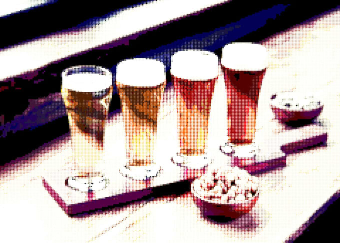 Beer Selection 2 Halftone