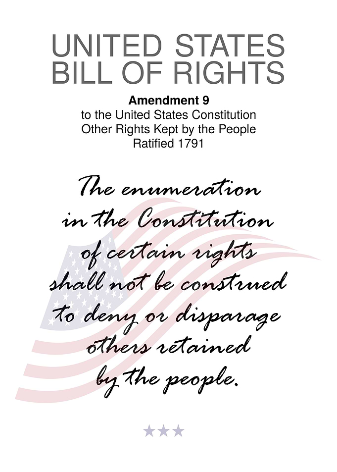 USA Bill Of Rights 9