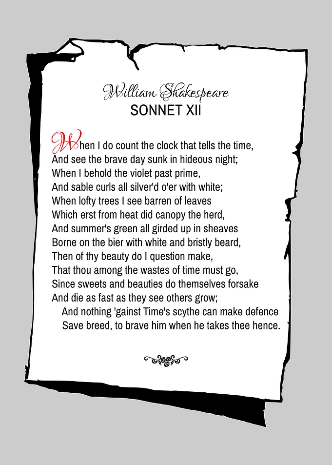 Shakespeare Sonnet 12