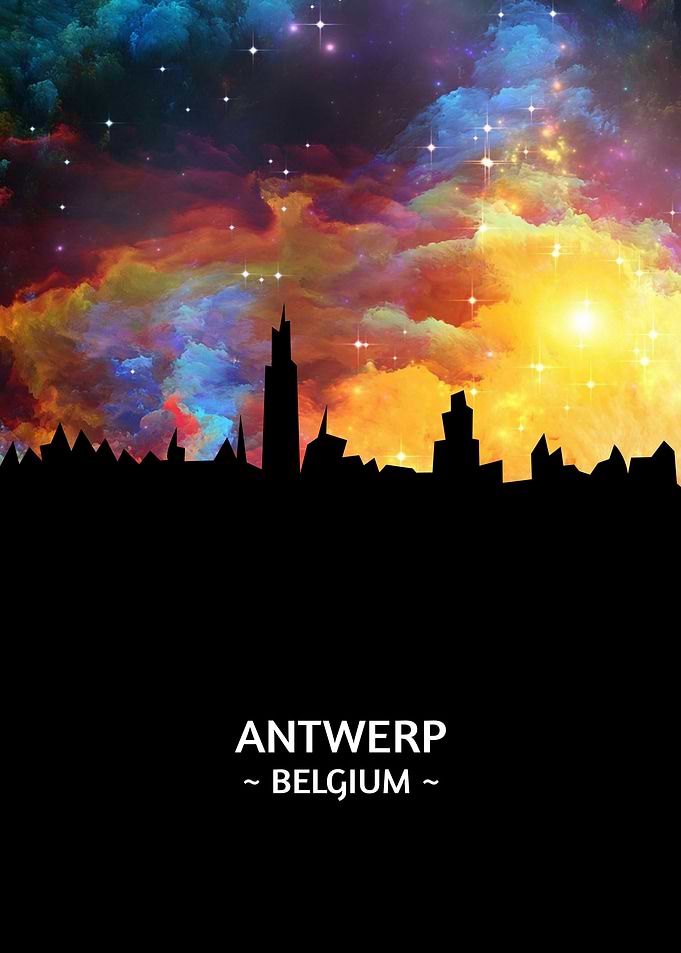 Antwerp Belgium Skyline