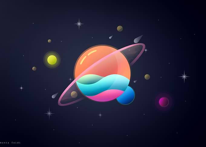 space digital drawing