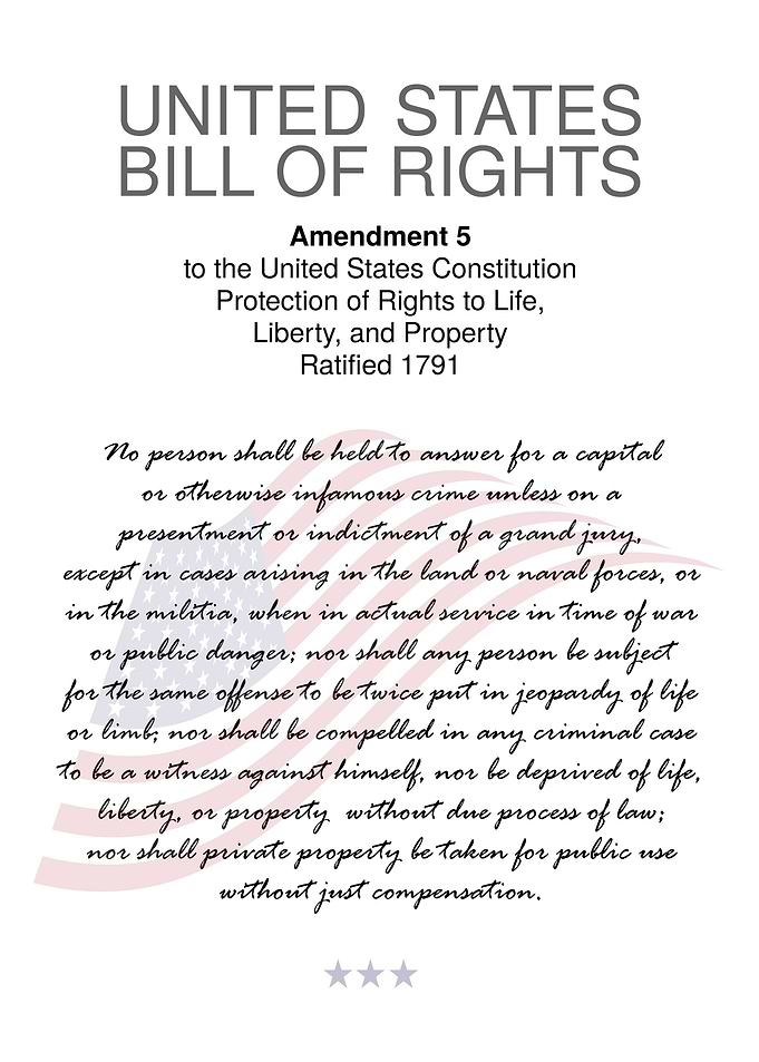 USA Bill Of Rights 5