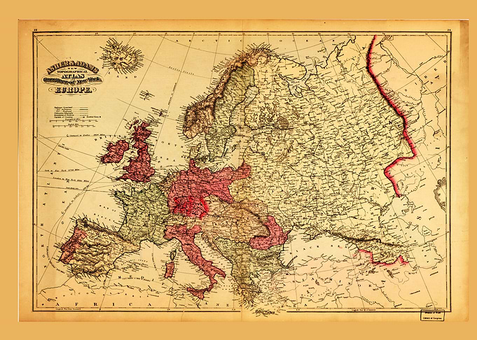 Map of Europe 1871