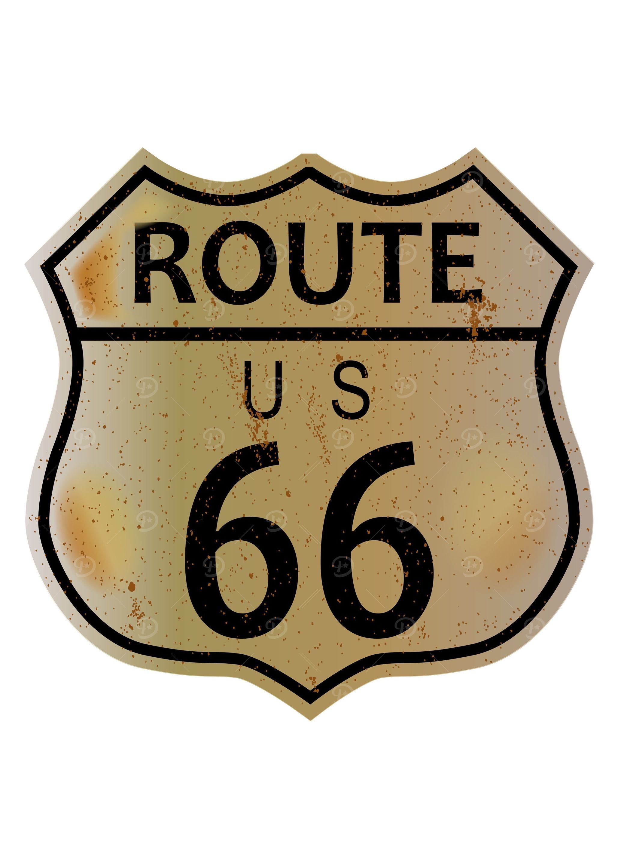 Old Route 66 Highway Sign
