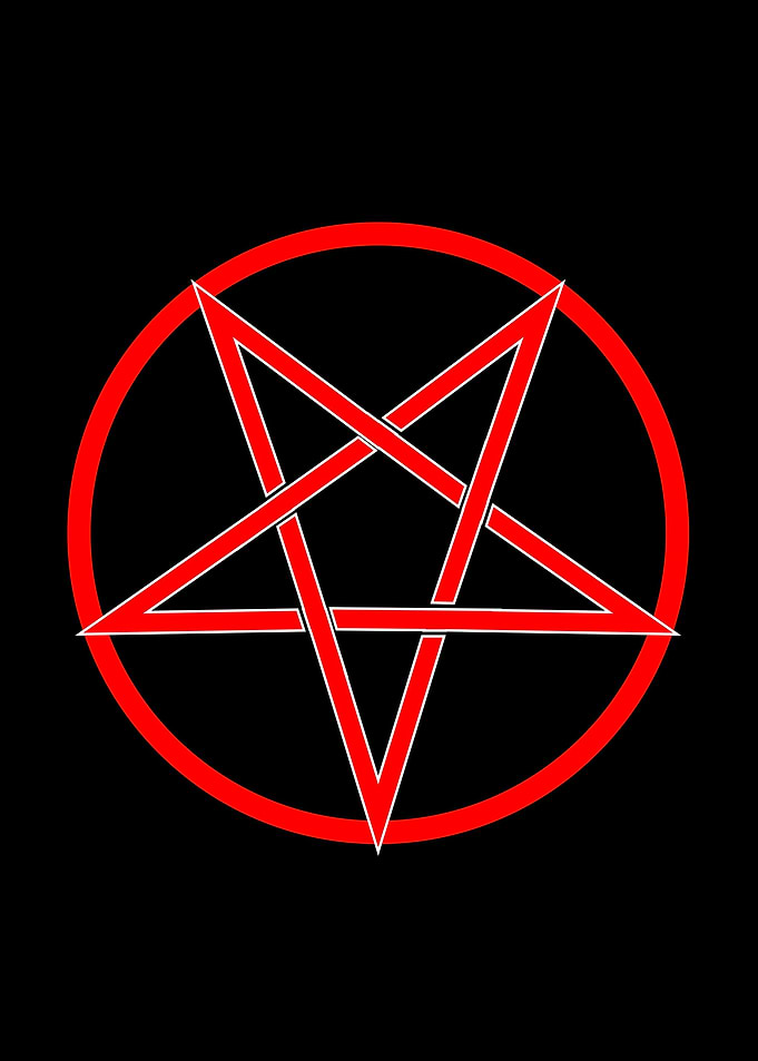 Pentagram Over Black