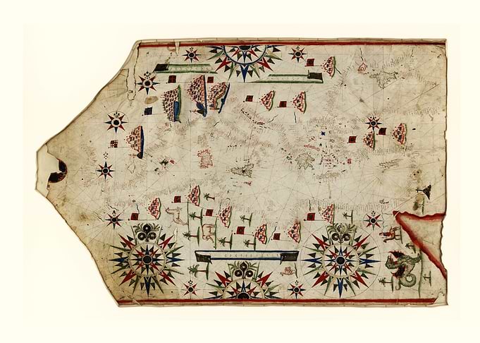 Portolan Chart circa 1580
