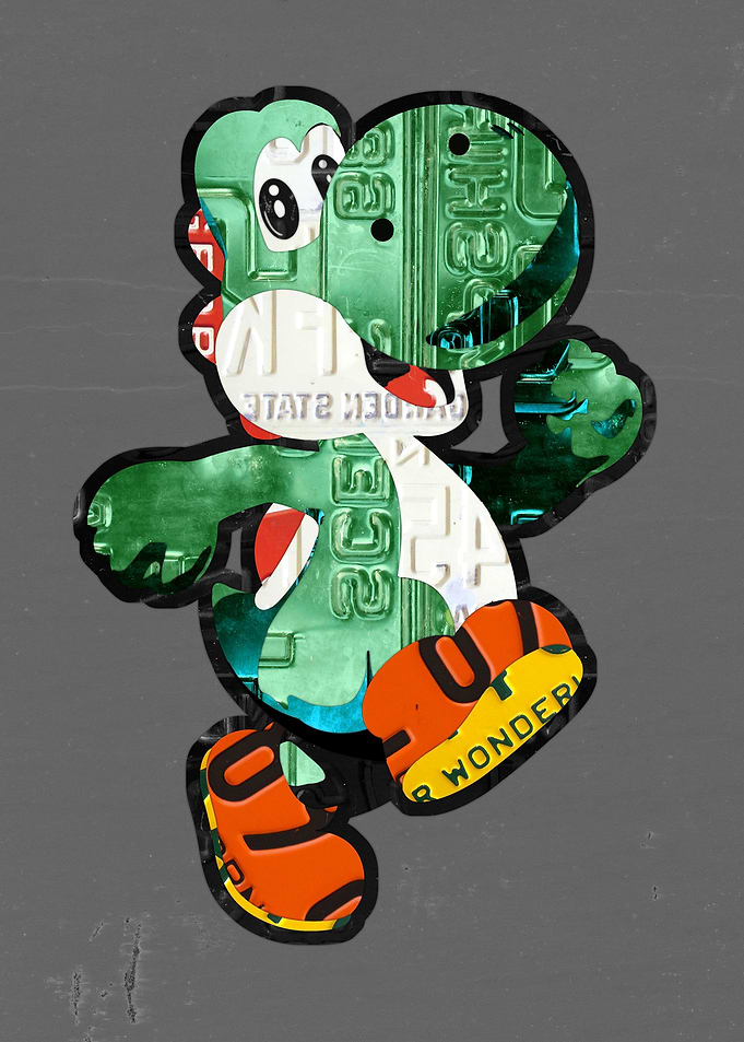 Yoshi License Plate Art