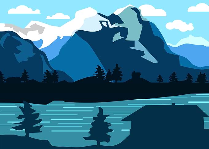 blue mountain view
