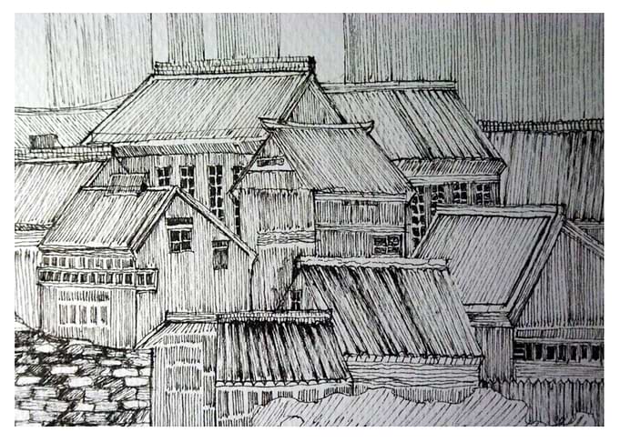 Asian village