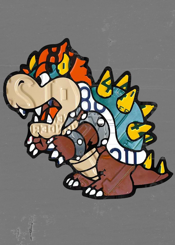 Bowser License Plate Art