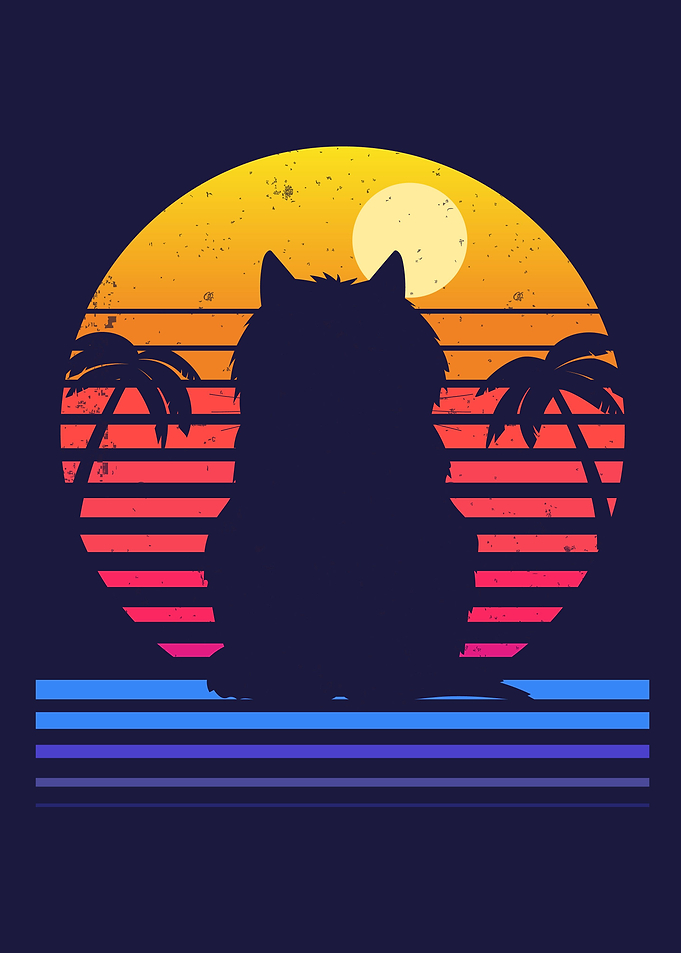 Island Cat Life Retro