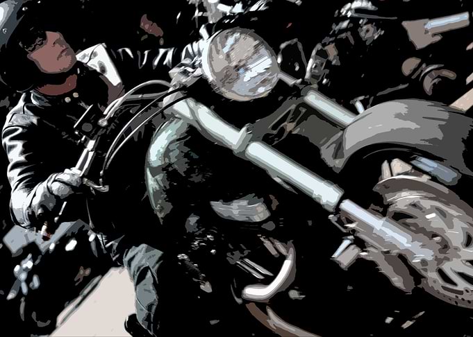 Man on a Motorcycle