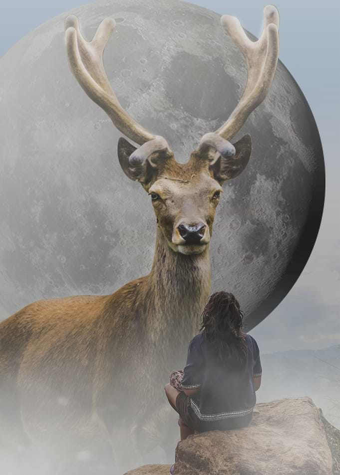 Girl with deer