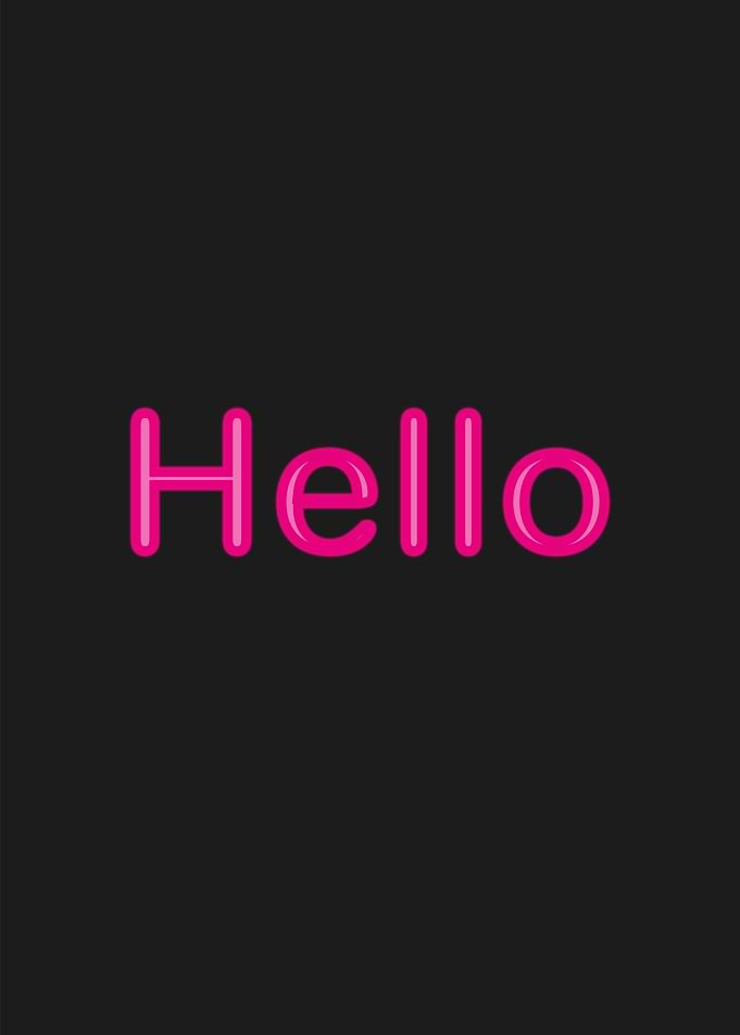 Neon Hello
