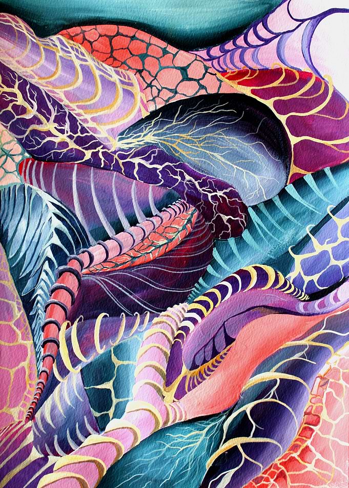 Conceptual Artsy Sea Waves